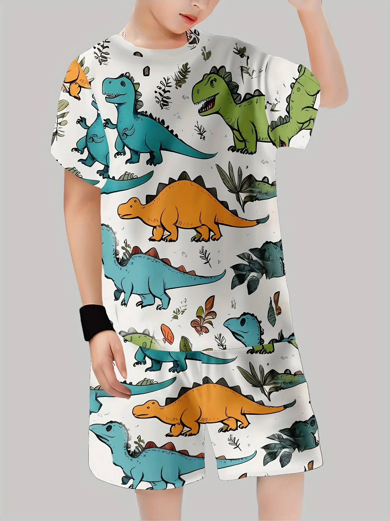 New Dinosaur Printed Outfits T - đánh giá và giá Summer Clothing Baby Girl