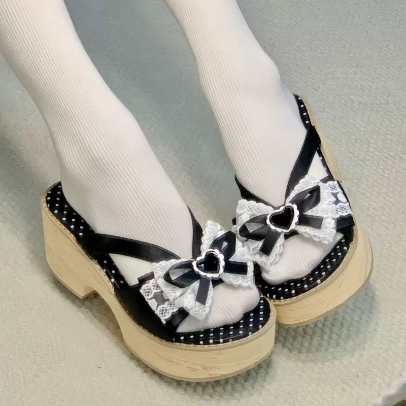 Sweet Bow Wood Grain Thick Bot - đánh giá và giá Summer Clothing Stores