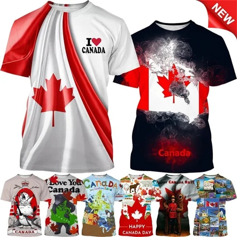 I Love Canada Flag Graphic T S - đánh giá và giá Summer Clothing Women Canada