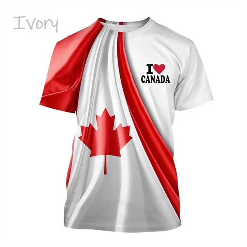 I Love Canada Flag Graphic T S - đánh giá và giá Summer Clothing Women Canada